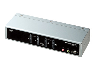 【クリックで詳細表示】サンワサプライ SW-KVM4HVC USB・PS/2コンソール両対応パソコン自動切替器(4：1)