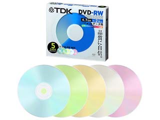 【クリックでお店のこの商品のページへ】TDKマーケティング DRW47PMA10S●DVD-RW(カラーミックス10枚パック)