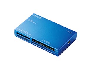 【クリックで詳細表示】ELECOM/エレコム MR-A003BU 53＋1メディア SDXC対応メモリカードリーダ ブルー