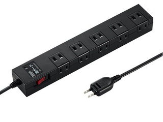 雷ガードタップ 2P・10個口 5m TAP-SP2110-5BK