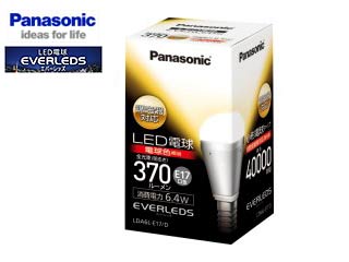 【クリックで詳細表示】Panasonic/パナソニック LED電球 LDA6L-E17/D エバーレッズ LED電球 6.4W E17 調光器対応タイプ(電球色)