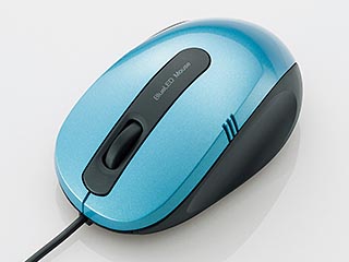 【クリックで詳細表示】ELECOM/エレコム M-BL16UBBU 3ボタン 有線BlueLEDマウス/小型サイズ/ブルー