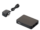 LAN-SW05/PSB 5�|�[�g 100BASE-TX�Ή� ���^�X�C�b�`���O�n�u miniUSB-AC�A�_�v�^���A�u���b�N