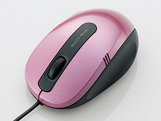 【クリックで詳細表示】ELECOM/エレコム M-BL16UBPN 3ボタン 有線BlueLEDマウス/小型サイズ/ピンク