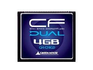 【クリックで詳細表示】GREEN HOUSE/グリーンハウス GH-CF4GD 233倍速コンパクトフラッシュ 4GB