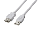 U2C-E15WH USB2.0���� �����P�[�u�� A�^�C�v/1.5m(�z���C�g)