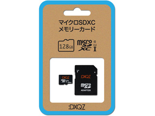 microSDXCカード 128GB Class10 UHS-I U1 :DXQZ DDMS128G01 ※SDカードアダプタ付き