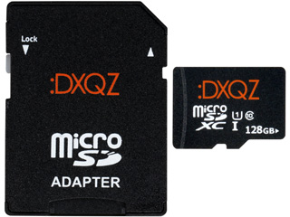 microSDXCカード 128GB Class10 UHS-I U1 :DXQZ DDMS128G01 ※SDカードアダプタ付き
