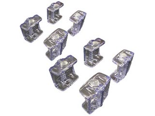 【クリックで詳細表示】ラトックシステム RSO-TRST8 交換トレイ用クリアスタンド(8個セット・ゴム足付き)