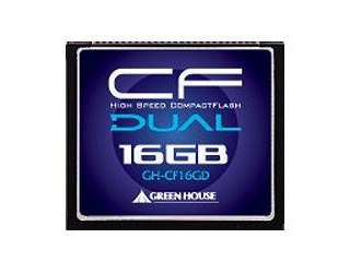 【クリックで詳細表示】GREEN HOUSE/グリーンハウス GH-CF16GD 233倍速コンパクトフラッシュ 16GB