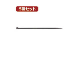 【クリックで詳細表示】YAZAWA 【5個セット】束ねるバンド 200mm 黒 50本入 FTC200K50X5