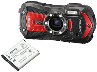 RICOH WG-60(レッド)+D-LI92バッテリーセット【wg60set】