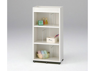 【クリックで詳細表示】MARUKA/マルカ 【収納ラック】 E-STYLE RACK(イースタイルラック) EST-スライドラック9045 ホワイト 【組立家具】