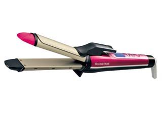 【クリックで詳細表示】KOIZUMI/コイズミ KHC-7100/P マイナスイオン2WAYヘアアイロン ＜バックステージ＞