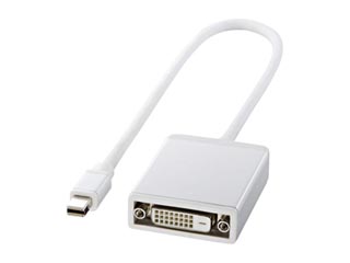 【クリックで詳細表示】サンワサプライ AD-MDPDV03 Mini DisplayPort-DVI変換アダプタ 0.3m ホワイト