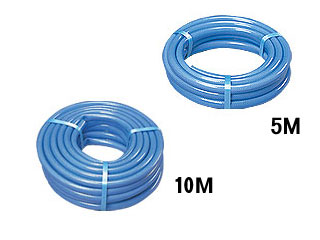 【クリックでお店のこの商品のページへ】アイリスオーヤマ 耐圧糸入りカットホース 5M/ブルー