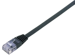 【クリックでお店のこの商品のページへ】ELECOM/エレコム LD-GF/BK2 カテゴリー6準拠 LANケーブル スーパーフラットタイプ ブラック 2m