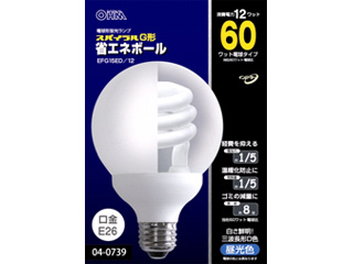 EFG15ED/12 �ȃG�l�{�[�� �X�p�C����G�` 60W�d���^�C�v �����F
