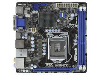 【クリックでお店のこの商品のページへ】ASRock H61チップセット搭載マザーボード H61M-ITX ＜br＞ 納期にお時間がかかる場合があります