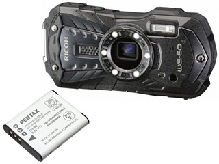 RICOH WG-60(ブラック)+D-LI92バッテリーセット【wg60set】