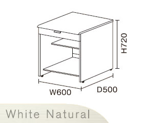 【クリックで詳細表示】ビクターインテリア 【ニューワークスタジオ】 PCワゴン DD-S430-WN(ホワイトナチュラル)