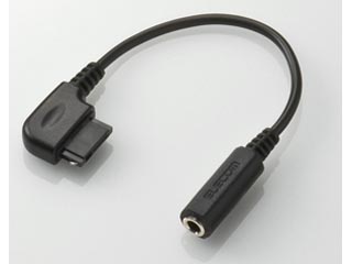 【クリックでお店のこの商品のページへ】エレコム MPA-CA2BK ケータイ用オーディオ変換アダプタ[ケーブルタイプ：8cm] ブラック