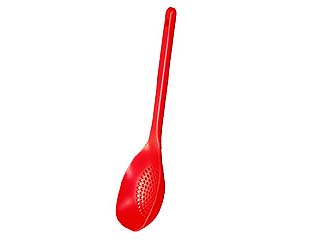 【クリックでお店のこの商品のページへ】MARNA/マーナ K144 炒めてすくえるスプーンザル(レッド)