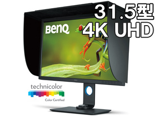 【クリックで詳細表示】フリッカーフリー 31.5型 3840x2160(4K UHD) カラーマネージメント液晶ディスプレイ SW320