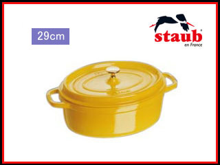 【クリックでお店のこの商品のページへ】staub/ストウブ 〔ホーロー鍋〕 RST4847 ピコ・ココット オーバル(29cm)/レモン