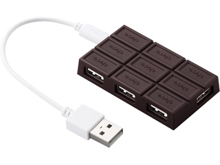 【クリックで詳細表示】ELECOM/エレコム U2H-CH4BBR バスパワー専用 USBハブ cioco. ブラウン