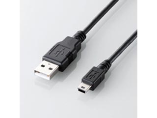 【クリックでお店のこの商品のページへ】ELECOM/エレコム U2C-GMM15BK ゲーム機用USB2.0ケーブル(mini-Bタイプ) [ブラック] 1.5m