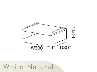 【クリックでお店のこの商品のページへ】ビクターインテリア 【ニューワークスタジオ】 プリンター台 DD-U340-WN(ホワイトナチュラル)