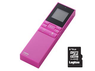 LIC-SR500M04PN microSD�{�C�X���R�[�_�[ �s���N ��4GB microSDHC�J�[�h�t��