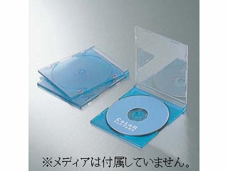 【クリックでお店のこの商品のページへ】ELECOM/エレコム CFC-01BU03 スリムCDケース(同色3枚セット) ブルー03