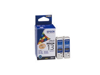 【クリックで詳細表示】EPSON/エプソン IC1BK13W(モノクロインクカートリッジ：2個セット)
