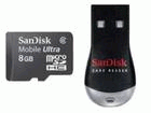 SDSDQY-8192-J95M �}�C�N��SDHC�J�[�h/Micro SDHC�J�[�h Mobile Memory kit 8GB�i���[�_�E���C�^�t���j