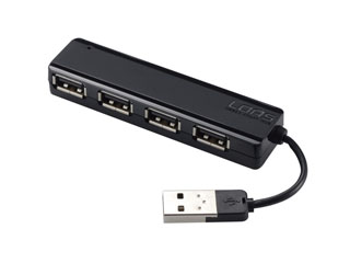 UH-2294BK 4�|�[�gUSB�n�u �u���b�N