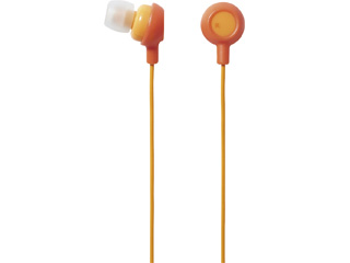 【クリックでお店のこの商品のページへ】ELECOM/エレコム EHP-IN10DR カナルタイプヘッドフォン(オレンジ)