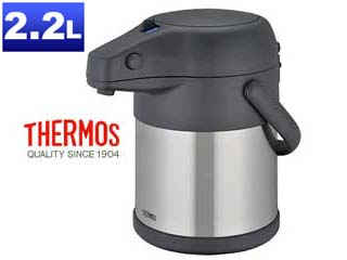 【クリックで詳細表示】THERMOS/サーモス TAH-2200-SBK ステンレスエアーポット2.2L(ステンレスブラック)