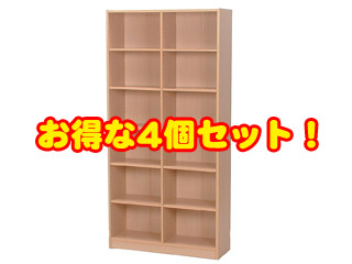 【クリックでお店のこの商品のページへ】組立家具 【お得な4個セット！】ワイドシェルフ FBC1883 メープル