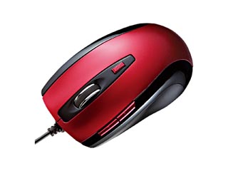 【クリックでお店のこの商品のページへ】サンワサプライ MA-LS15R 5ボタンレーザーマウス レッド