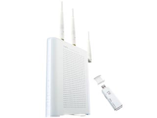 11n�Ή� ��������LAN���[�^ MZK-W04N�{USB�A�_�v�^ GW-US300MiniW ���������Z�b�g�I
