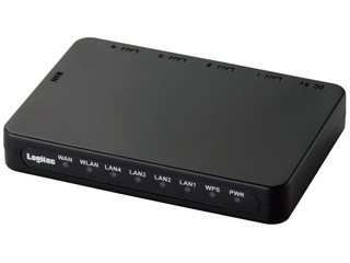 LAN-W300N/PR5BA 11n/g/b���� 300Mbps �����^����LAN���[�^ �u���b�N