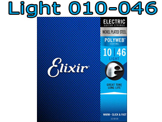 【クリックでお店のこの商品のページへ】ELIXIR エレクトリックギター用セット弦 POLYWEB Light