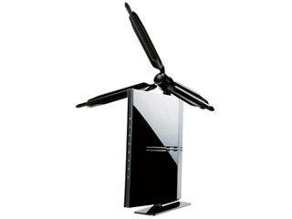 11a/n/g/b�Ή� 450Mbps ���n�C�p���[�A���e�i���ڃM�K����LAN���[�^ LAN-WH450N/GR