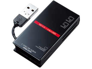 【クリックで詳細表示】サンワサプライ ADR-CML5BK USB2.0 カードリーダー ブラック