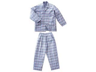 【クリックでお店のこの商品のページへ】丸光産業 NB-4215-LA 長袖ネルワンタッチパジャマ 紳士用LAサイズ