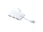 �X�}�[�g�t�H���[�d�E�f�[�^�]��4�|�[�gUSB2.0�n�u USB-HMU403W �z���C�g