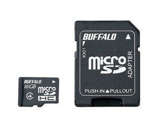 【クリックでお店のこの商品のページへ】バッファロー RMSD-BS16GSA 防水仕様 Class/クラス4対応 microSDHC SD変換アダプター付モデル 16GB