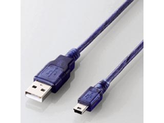 【クリックでお店のこの商品のページへ】ELECOM/エレコム U2C-GMM50BU ゲーム機用USB2.0ケーブル(mini-Bタイプ) [ブルー] 5.0m